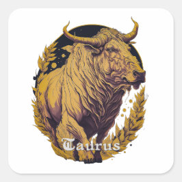 Horoscope Taurus Fyrkantigt Klistermärke