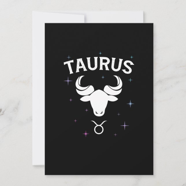 Horoscope Taurus Symbol Zodiac Sign Costume Inbjudningar (Framsida)