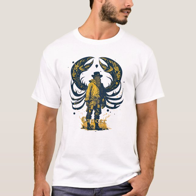 Horoscope-tecken Cancer T Shirt (Framsida)