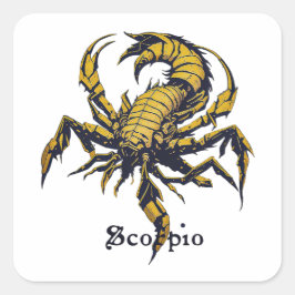 Horoscope-tecken Scorpio Fyrkantigt Klistermärke