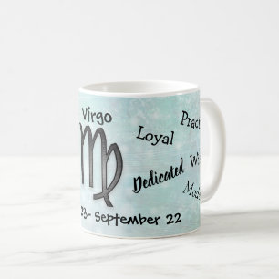 Horoscope Våg Sign Traits Black and White Kaffemugg