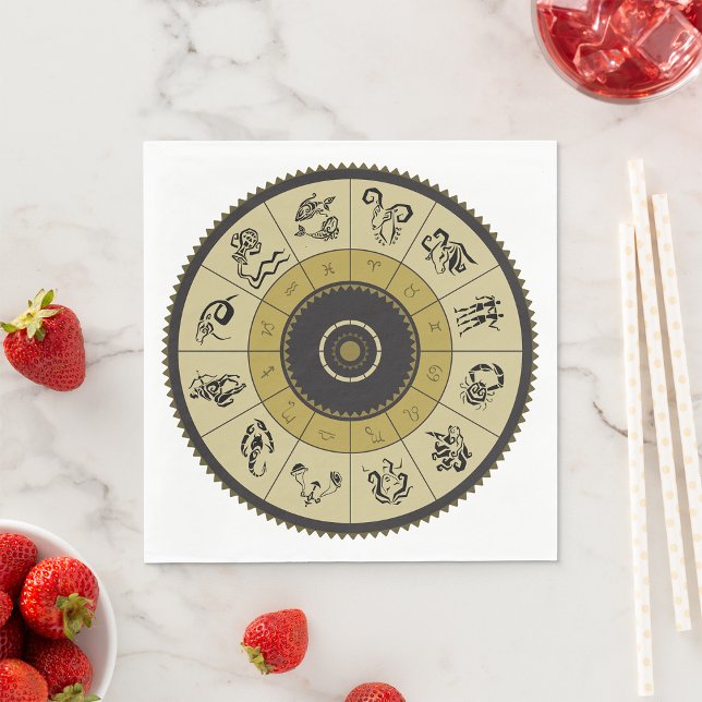 Horoscope Wheel Papper Napkins Pappersservett (Skapare uppladdad)