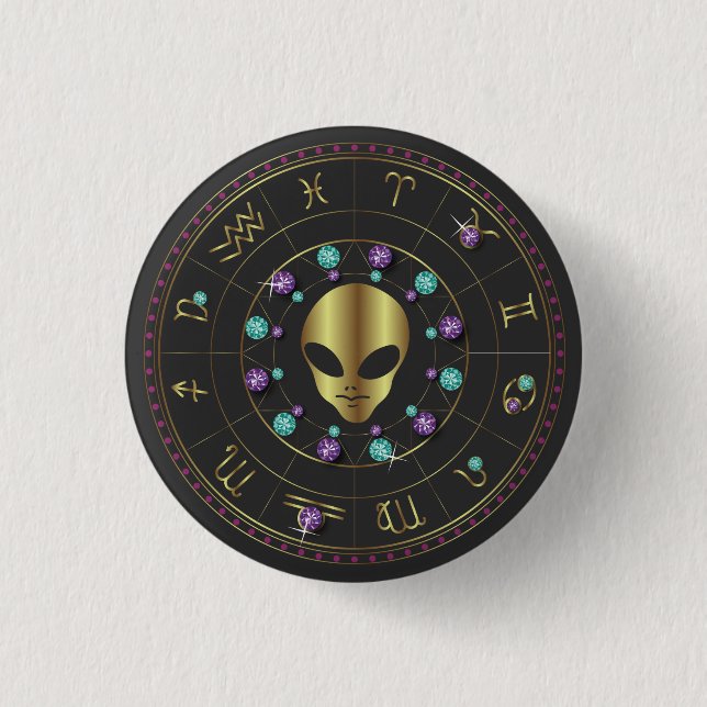 Horoscope Zodiac Alien Knapp (Framsida)