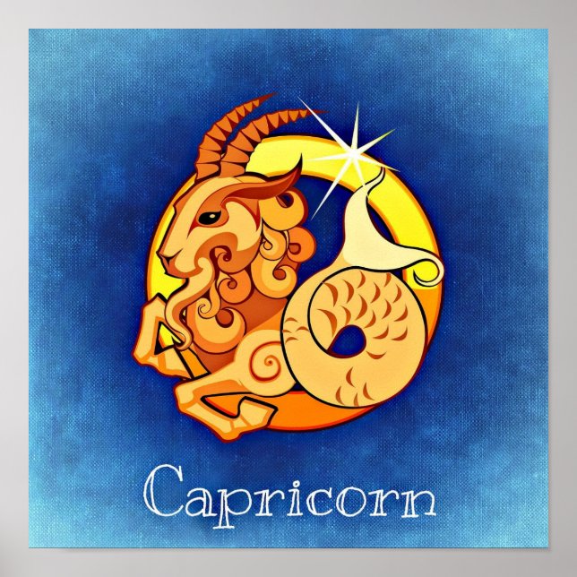 Horoscope Zodiac Astrological Capricorn Poster (Framsidan)