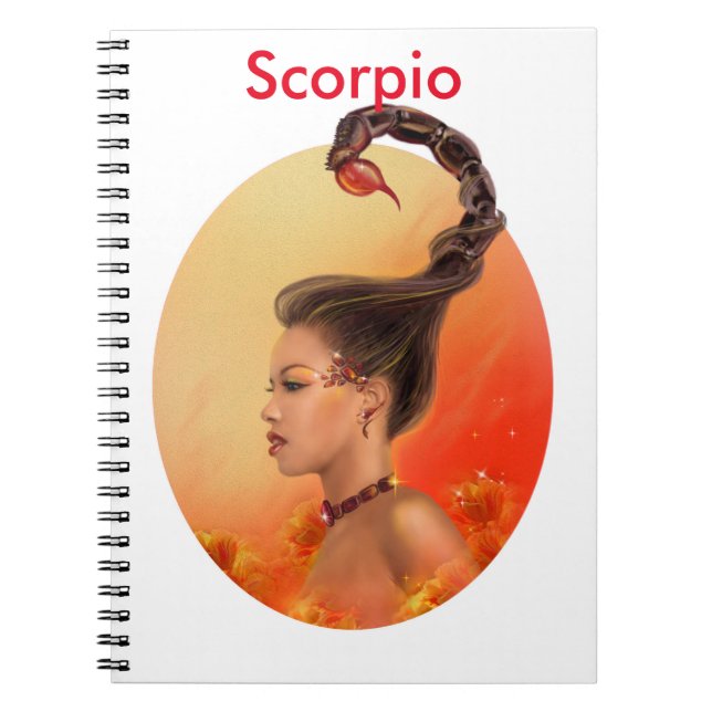 Horoscope Zodiac - Fantasy Scorpio Anteckningsbok (Framsidan)