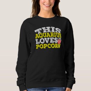 Horoscope Zodiac Sign Aquarius Kärlek Popcorn T Shirt