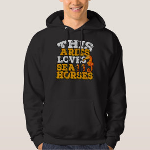 Horoscope Zodiac Sign Aries Kärlek Sea Horses Hoodie