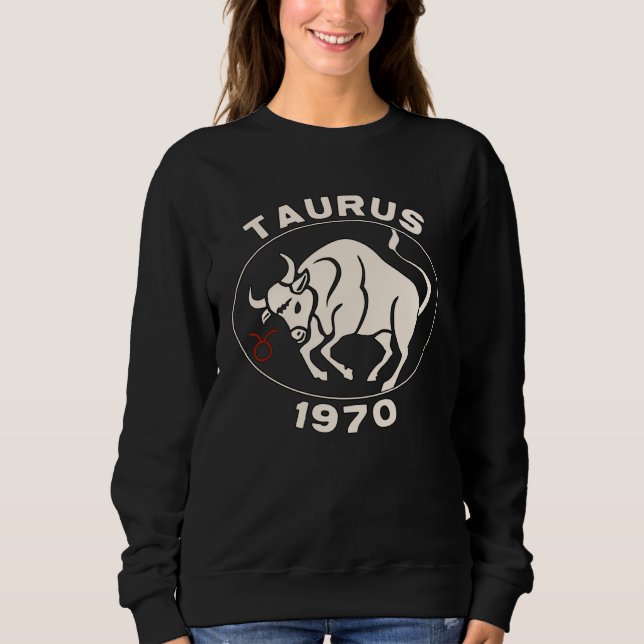 Horoscope Zodiac Sign Bull Taurus 1970 T Shirt (Framsida)