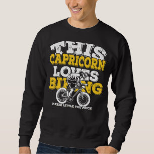Horoscope Zodiac Sign Capricorn Kärlek Biking Lång Ärmad Tröja