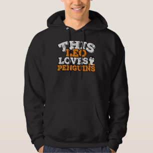 Horoscope Zodiac Sign Leo Kärlek Penguins Hoodie