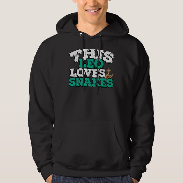 Horoscope Zodiac Sign Leo Kärlek Snakes Hoodie (Framsida)