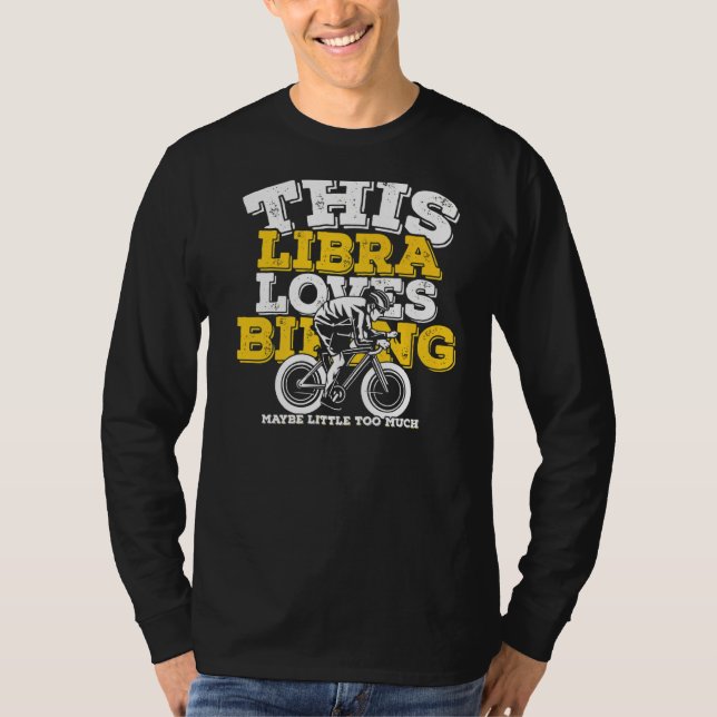 Horoscope Zodiac Sign Libra Kärlek Biking T Shirt (Framsida)