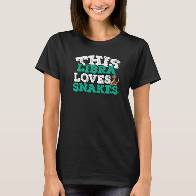 Horoscope Zodiac Sign Libra Kärlek Snakes T Shirt (Framsida)