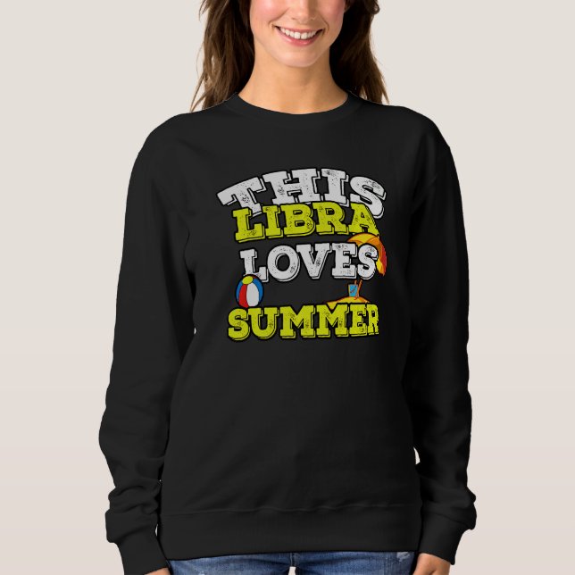 Horoscope Zodiac Sign Libra Kärlek sommar T Shirt (Framsida)