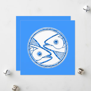 Horoscope Zodiac Sign Pisces Julkort