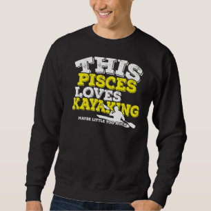 Horoscope Zodiac Sign Pisces Kärlek Kayaking Lång Ärmad Tröja