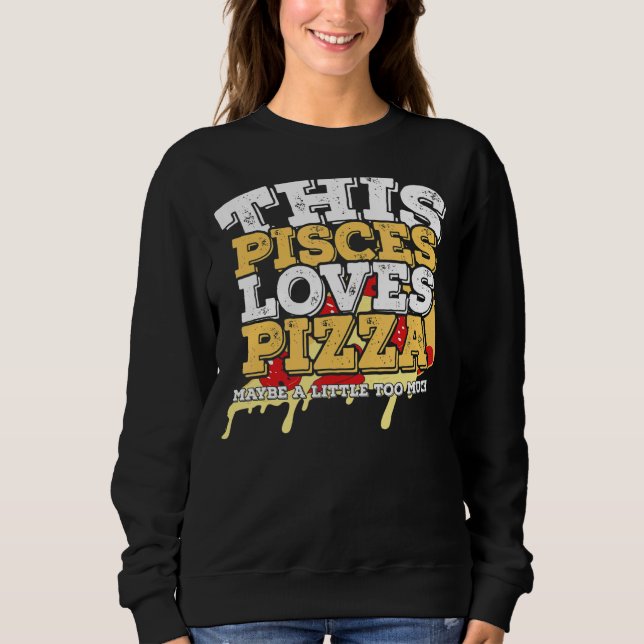 Horoscope Zodiac Sign Pisces Kärlek Pizza T Shirt (Framsida)