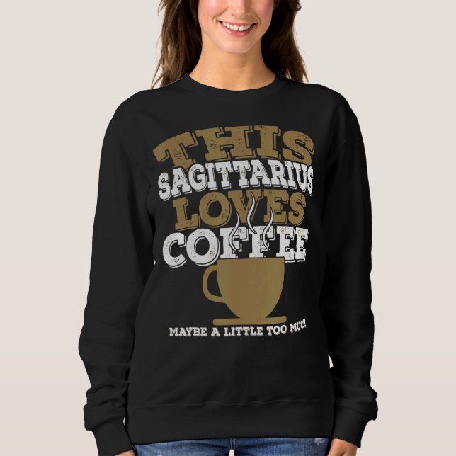 Horoscope Zodiac Sign Sagittarius Kärlek Coffee T Shirt (Framsida)