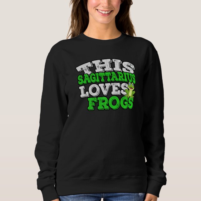Horoscope Zodiac Sign Sagittarius Kärlek Frogs T Shirt (Framsida)