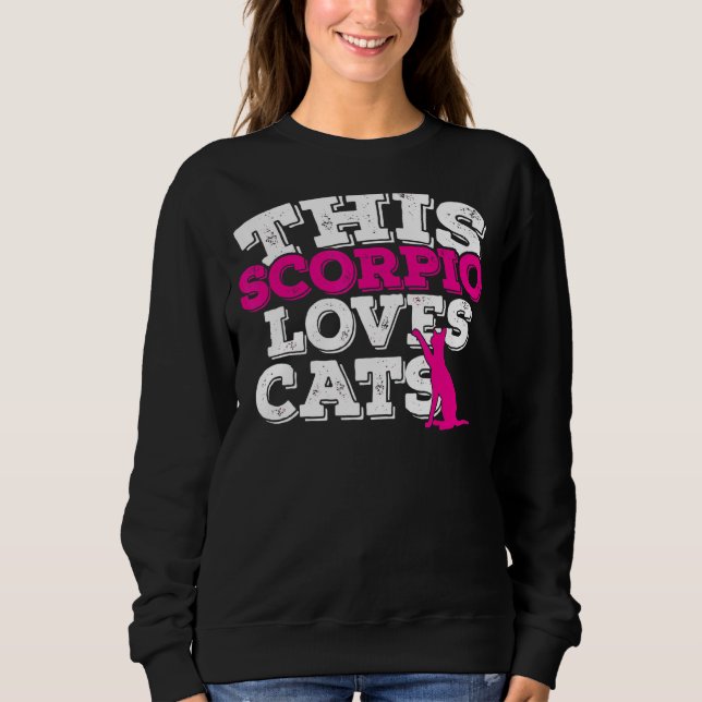 Horoscope Zodiac Sign Scorpio Kärlek Cats T Shirt (Framsida)