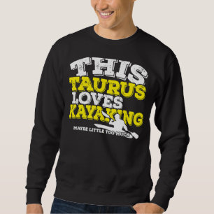 Horoscope Zodiac Sign Taurus Kärlek Kayaking Lång Ärmad Tröja