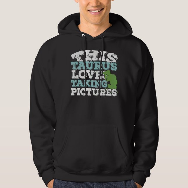 Horoscope Zodiac Sign Taurus Kärlek tar Bilder Hoodie (Framsida)
