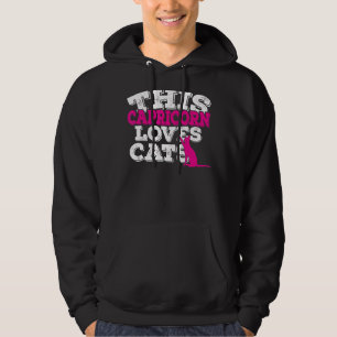 Horoscope Zodiac-tecken Capricorn Kärlek Cats Hoodie