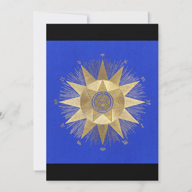 Horoscope, zodiak, astrologi, pissar, häxkonst inbjudningar (Framsida)