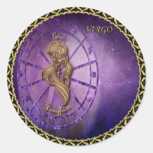 horoskop för design för vågZodiacastrologi Runt Klistermärke