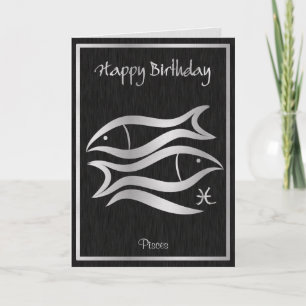 Horoskop för grattis på födelsedagenPisces elegant Kort