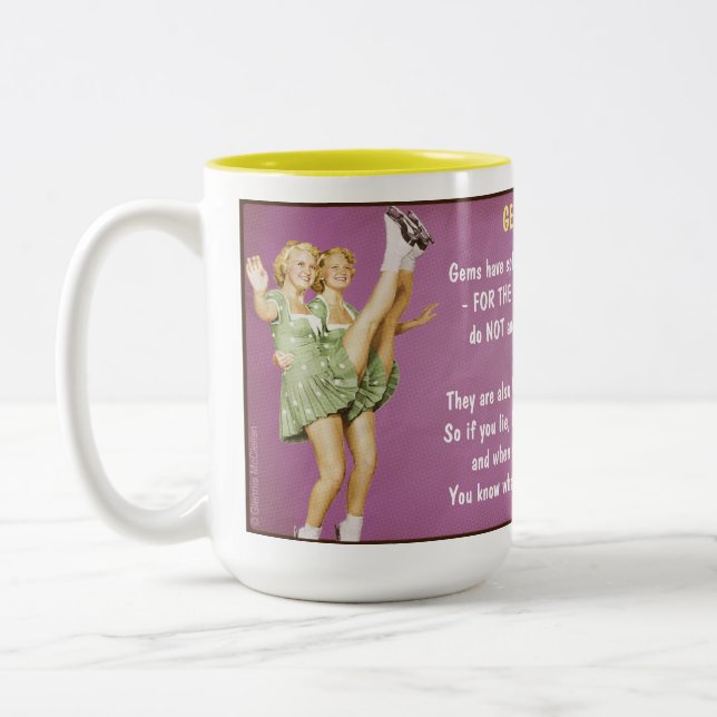 Horoskop: GEMINI (klassat G) Två-Tonad Mugg (Vänster)