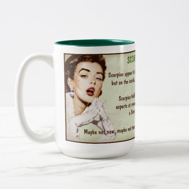 Horoskop: SCORPIO (klassat G) Två-Tonad Mugg (Vänster)