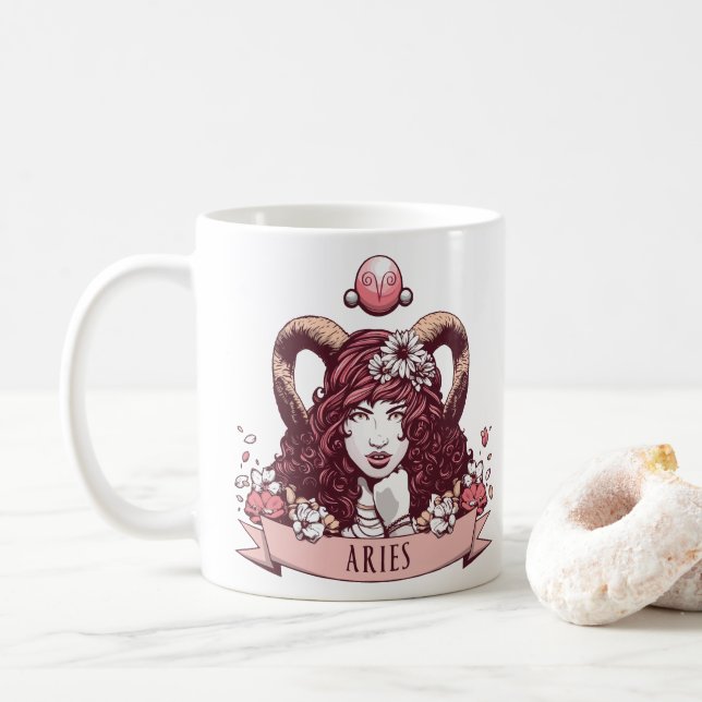 Horoskop - Väduren Kaffemugg (Med munk)
