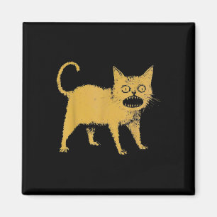 Horrible Japansk Cat Funny Magnet