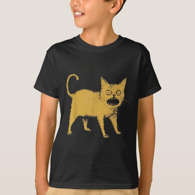 Horrible Japansk Cat Funny T Shirt (Framsida)