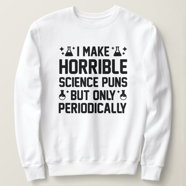 Horrible Science Puns T Shirt (Design framsida)