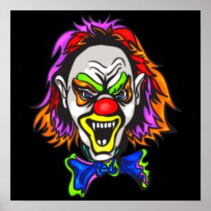 Horrid Evil Clown Poster