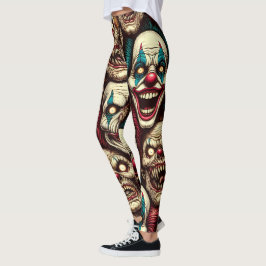 Horrifying Clowns Halloween Leggings