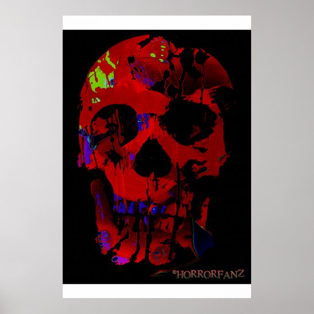 Horrofanz Abstrakt Skull Poster (Framsidan)