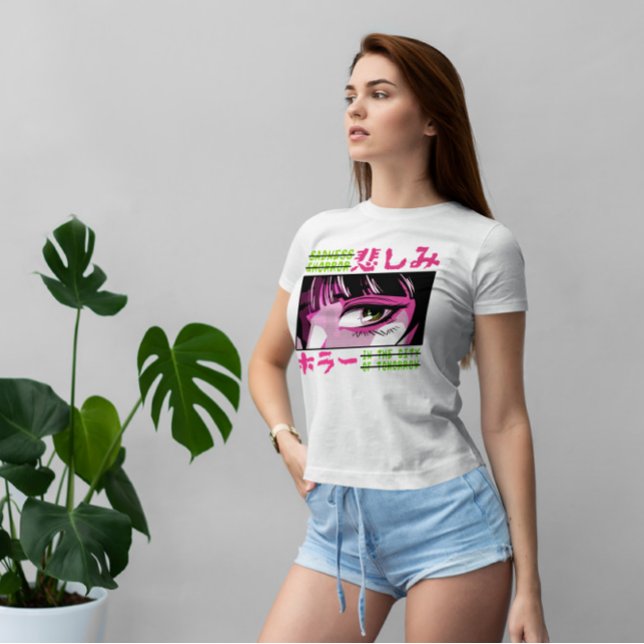 Horror Anime Japansk Girl T Shirt (Skapare uppladdad)