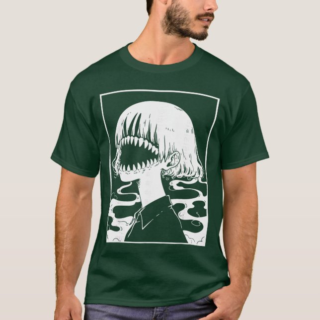Horror Anime Manga Japan Japanese Creepy Kawaii Go T Shirt (Framsida)