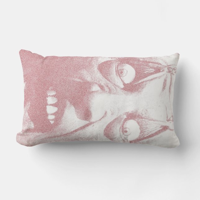 Horror Ansikte Hug Me Pillow Skräm Lumbarkudde (Framsida)