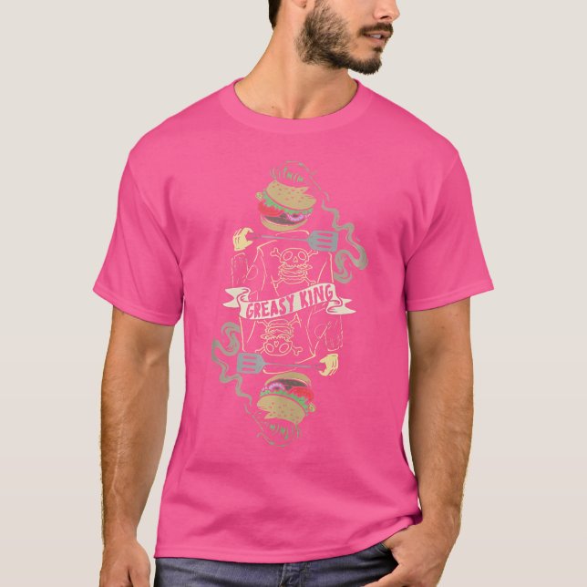 Horror Art - Bbq Greasy Kung Chef - Psychobilly Pu T Shirt (Framsida)