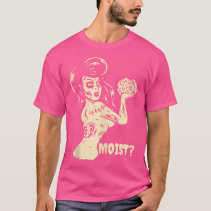 Horror Art - Goth Girl Brain Eater Moist - Psychob T Shirt