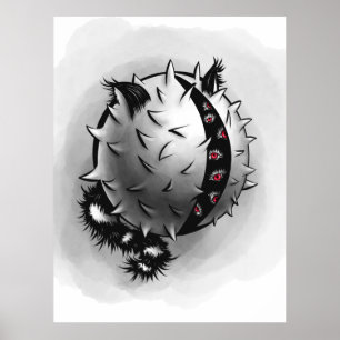 Horror Art Mörk Fantasy Monster Poster