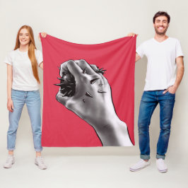 Horror Art Stabby Fist Gothic Fleecefilt