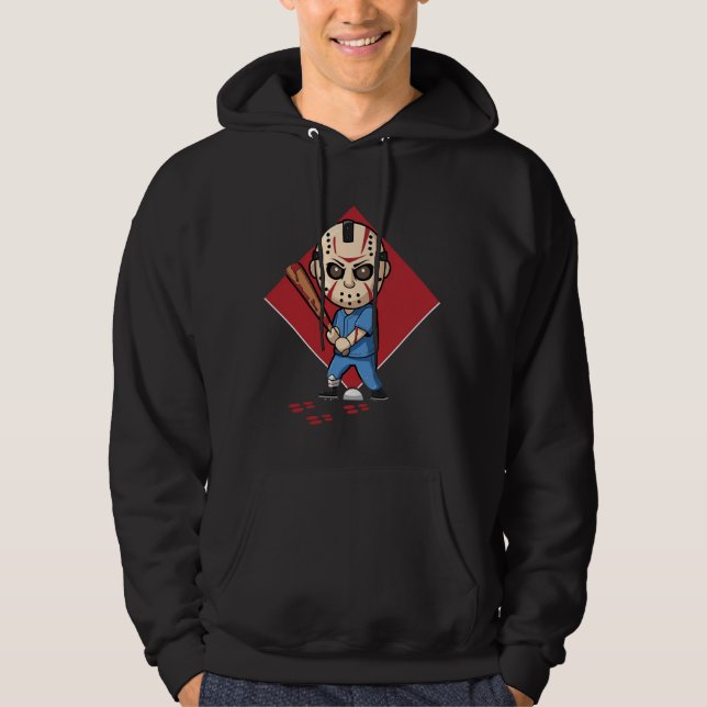Horror Baseball Player Hoodie (Framsida)