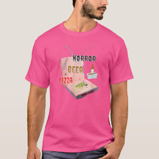 Horror Beer Pizza T Shirt