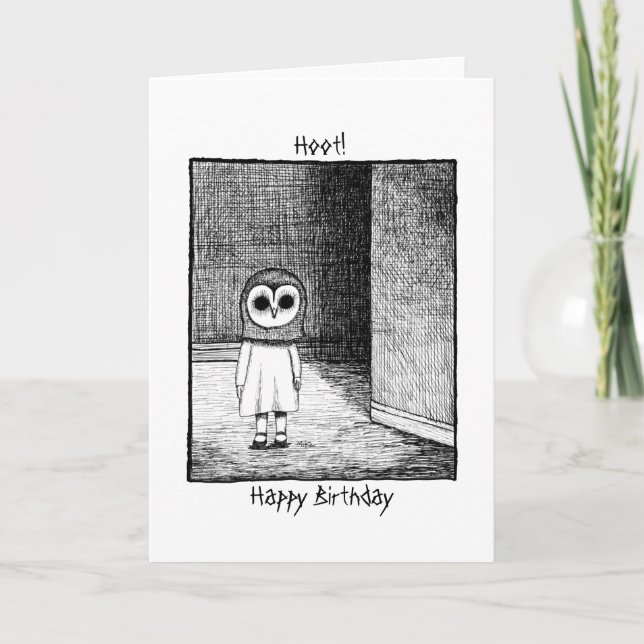 Horror Birthday Scary Creepy Konstig Goth Mörk Art Kort (Framsida)