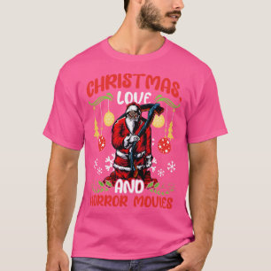 Horror Cinema Creepy Santa Kärlek T Shirt